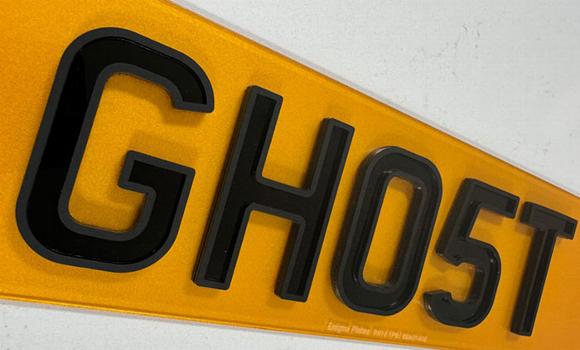 Ghost custom number plate